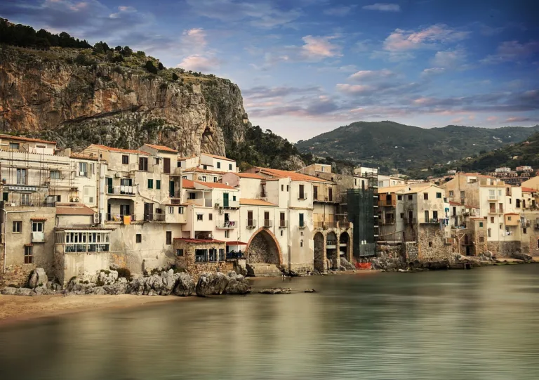 architecture, city, nature, to travel, waters, big city, cefalù, panoramic, sea, italy, sky, holidays, it costs, sicily, panorama, sunset, palermo